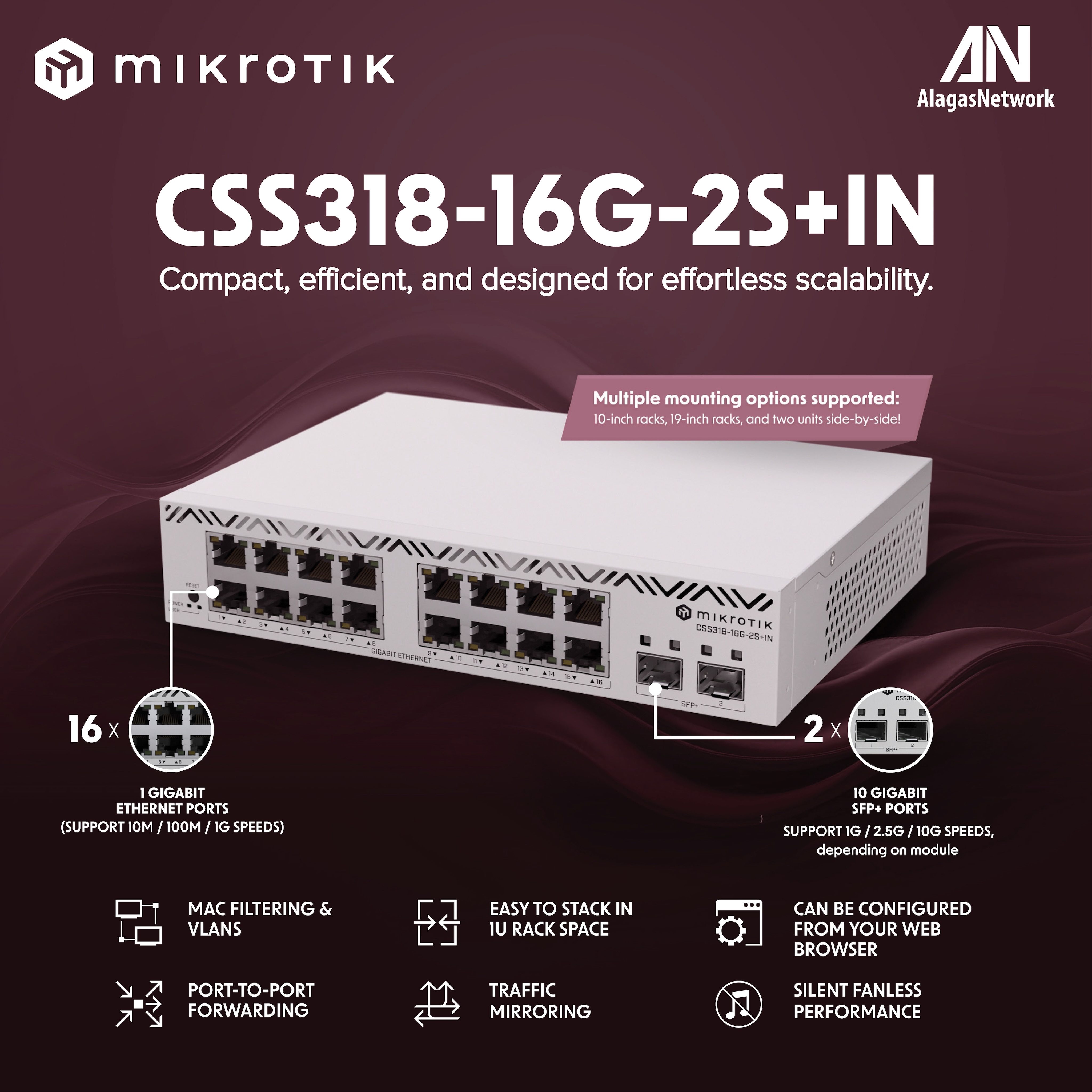 Cloud Smart Switch 318-16G-2S+IN