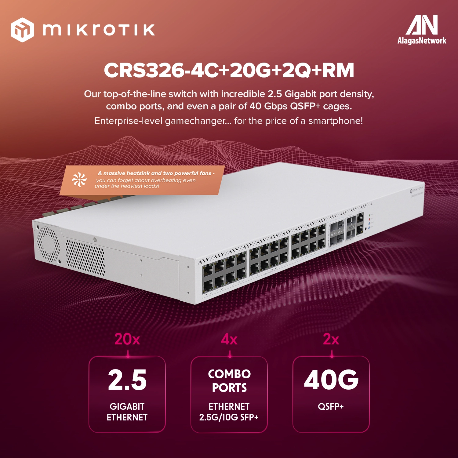 Cloud Router Switch 326-4C+20G+2Q+RM