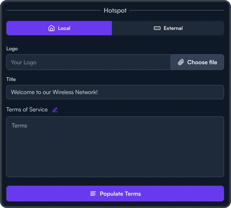 Hotspot Functionality