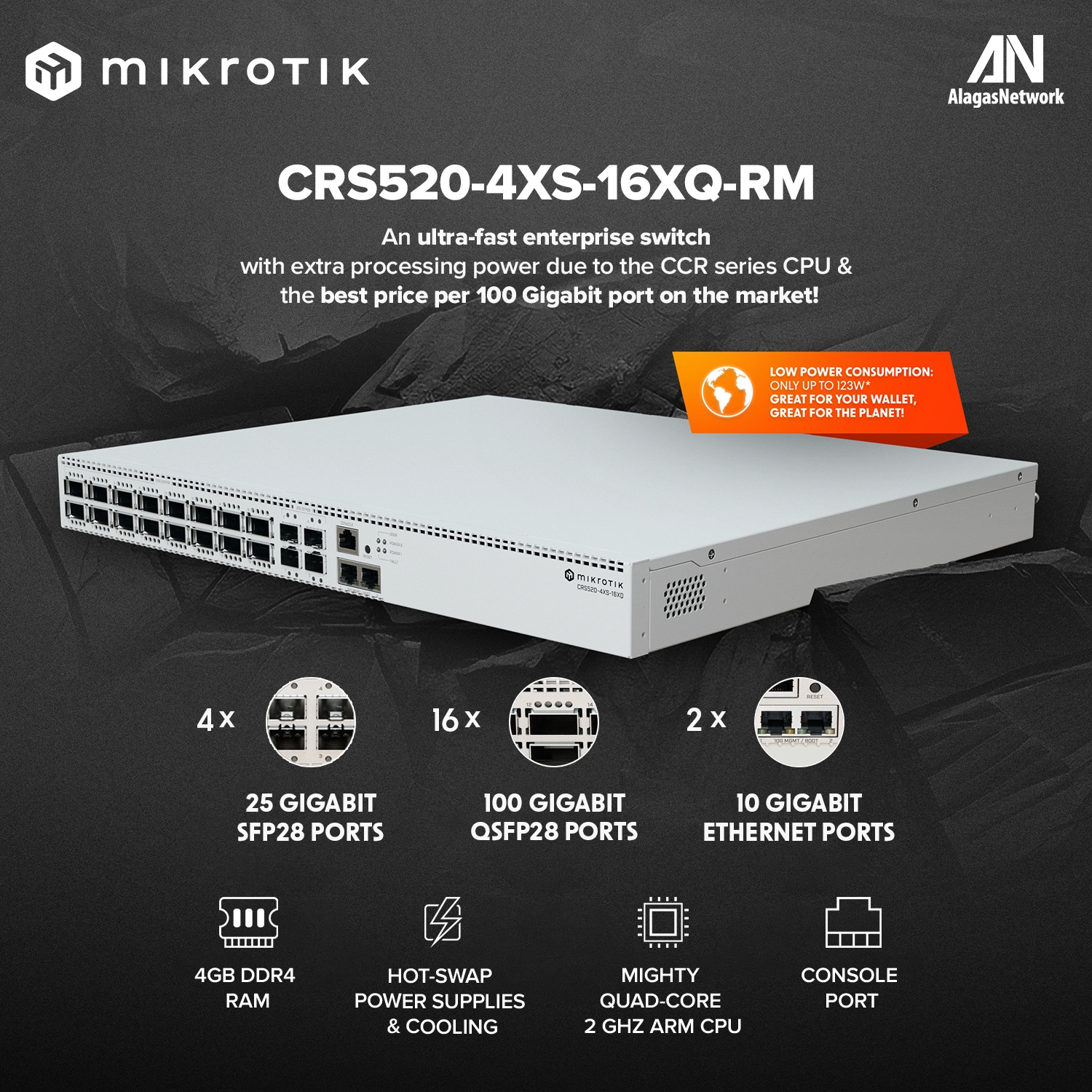 Cloud Router Switch 520-4XS-16XQ-RM
