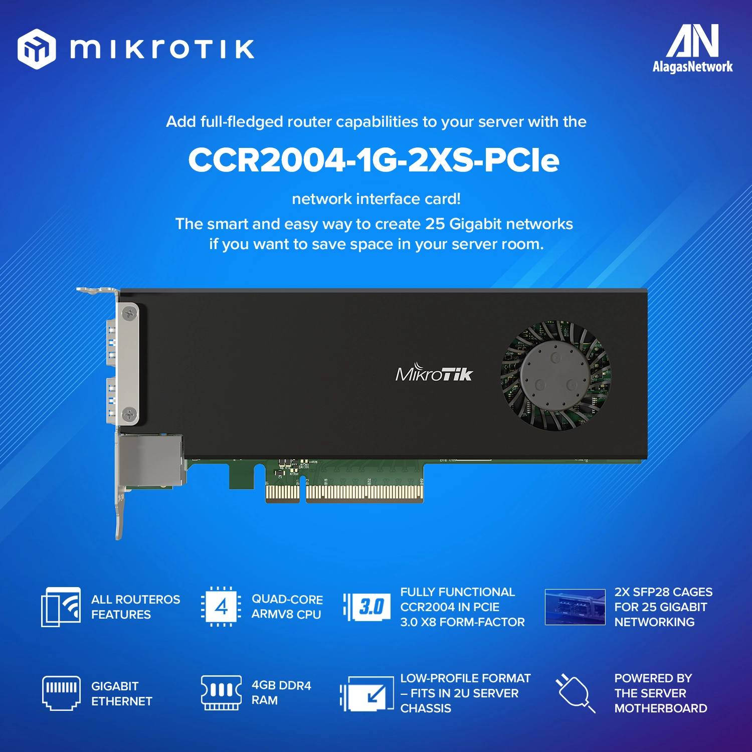 Cloud Core Router 2004-1G-2XS-PCIe